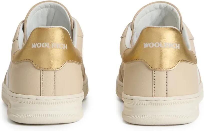 Woolrich Leren sneakers met streep Beige - Foto 4