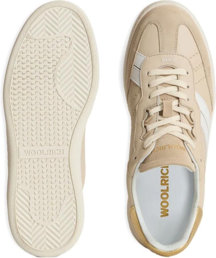 Woolrich Leren sneakers met streep Beige - Foto 2