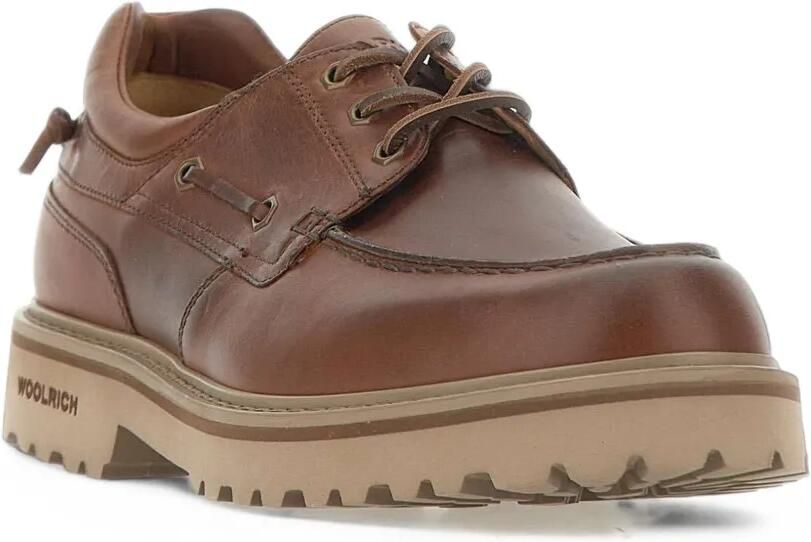 Woolrich lug-sole boat shoes Bruin - Foto 4