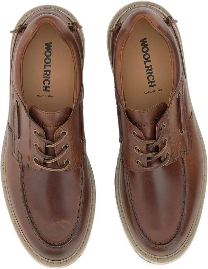Woolrich lug-sole boat shoes Bruin - Foto 2