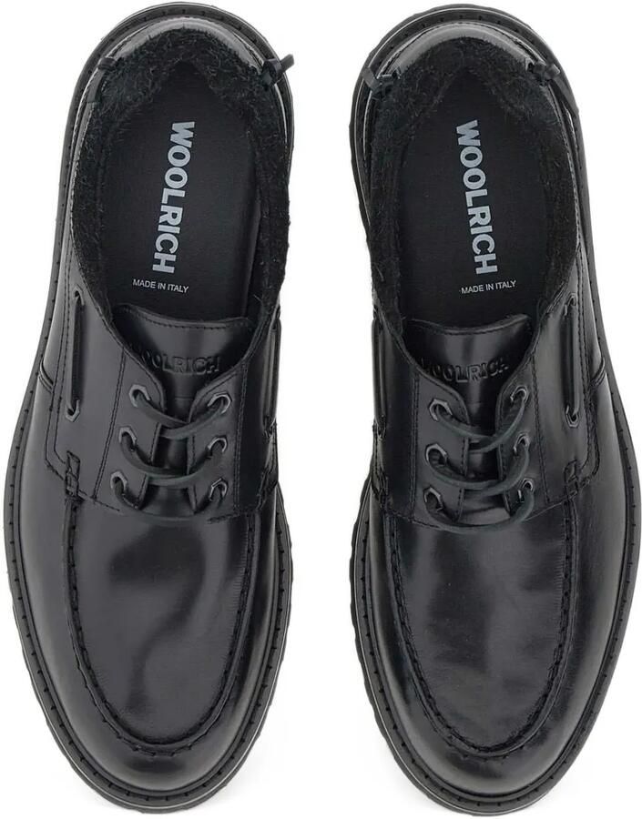 Woolrich lugged leather lace-up Derby shoes Zwart - Foto 2