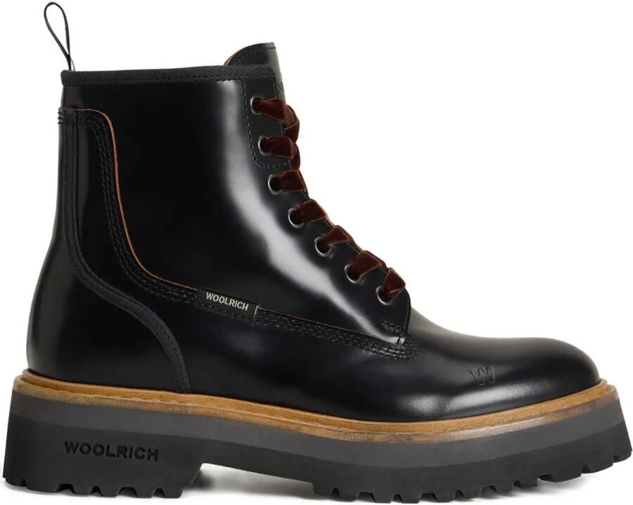 Woolrich Main combat boots met veters Zwart
