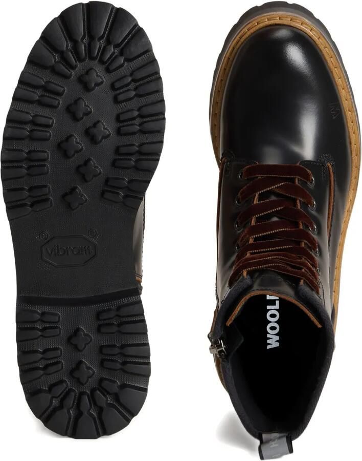 Woolrich Main combat boots met veters Zwart - Foto 3