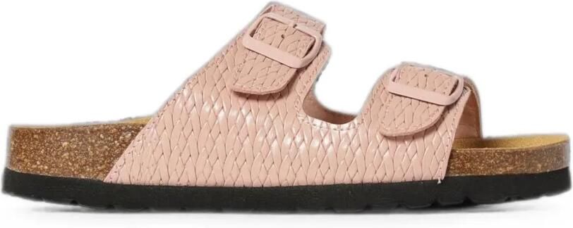 Woolrich Platte geweven leren sandalen Roze