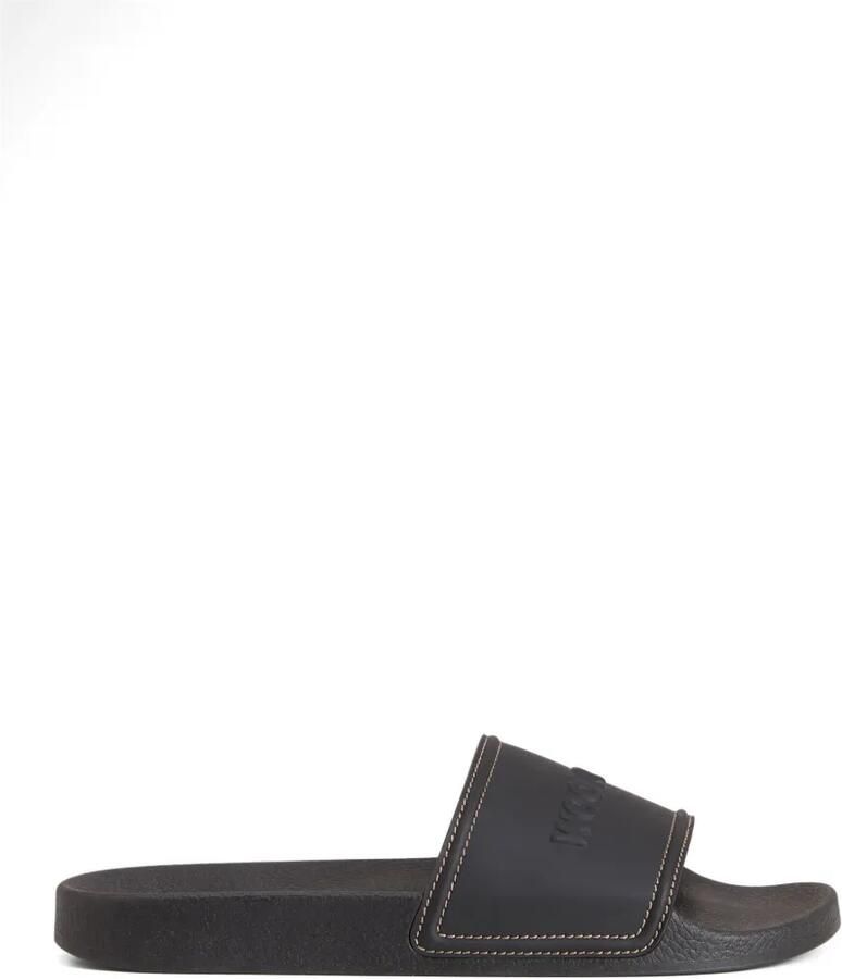 Woolrich Sandalen met contrasterend stiksel en logo Zwart