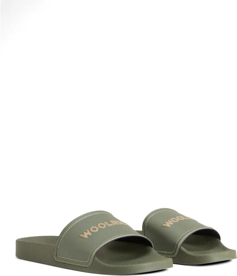 Woolrich Sandalen met contrasterend stiksels en logo Groen - Foto 3
