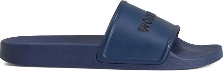 Woolrich Slippers met logo-reliëf Blauw