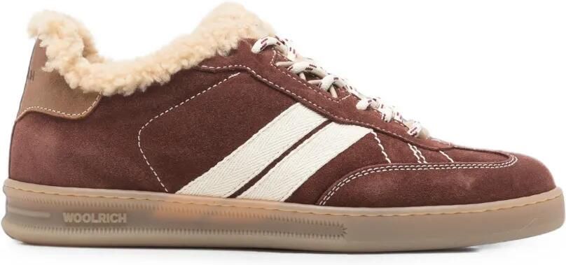 Woolrich Sneakers met lammy afwerking Bruin