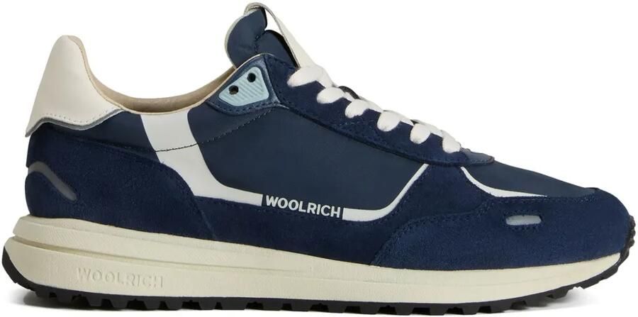 Woolrich Sneakers met suède vlak Blauw