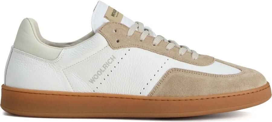 Woolrich Suède en leren retro sneakers Wit