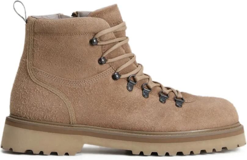 Woolrich Suède wandellaarzen Beige