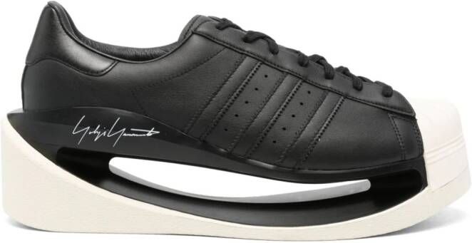 Y-3 Gendo Super-Star leren sneakers Zwart