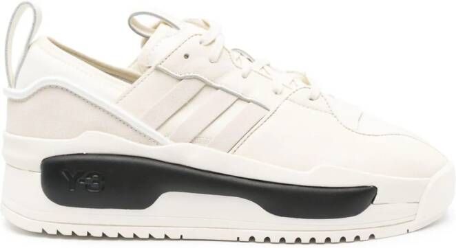 Y-3 Rivalry leren sneakers met vlakken Wit