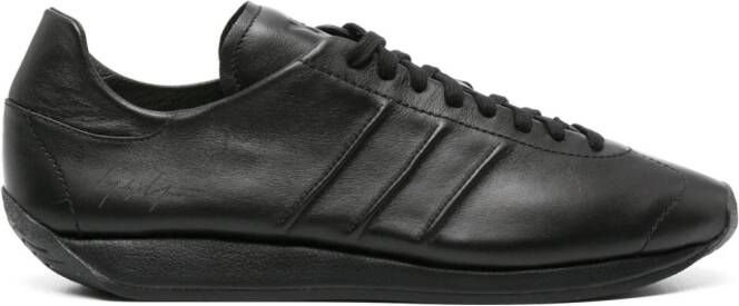 Y-3 x adidas Country leren sneakers Zwart