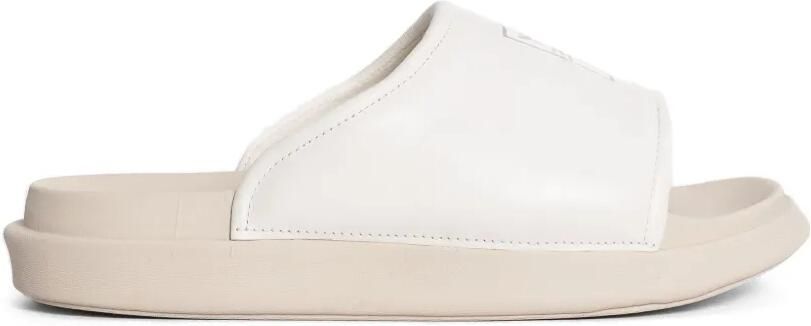 Y-3 Gewatteerde slippers met logo-print Wit