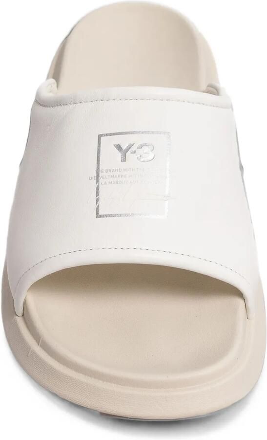 Y-3 Gewatteerde slippers met logo-print Wit - Foto 3