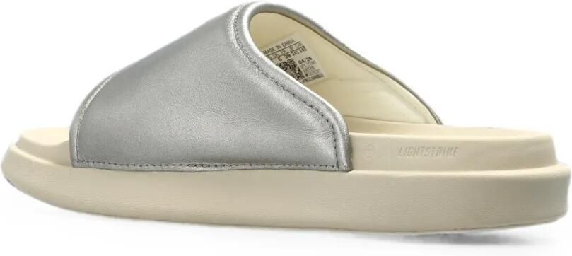 Y-3 Leren sandalen met logo-print Zilver - Foto 4