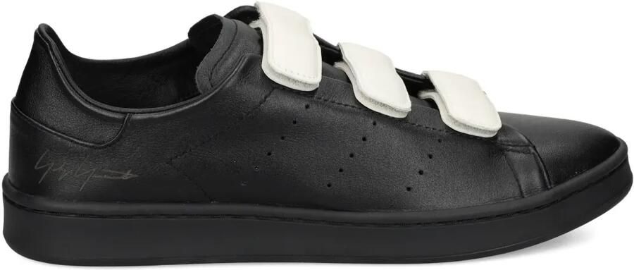 Y-3 Leren sneakers met bandje Zwart