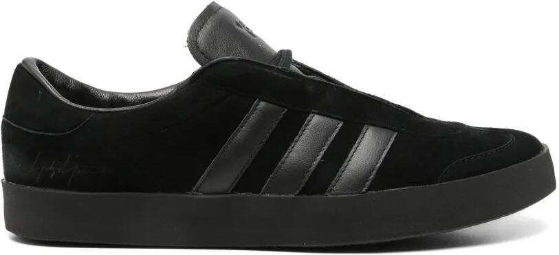 Y-3 Leren sneakers met drie strepen Zwart