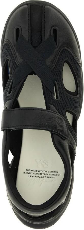 Y-3 Leren sneakers met hamer-effect Zwart - Foto 4