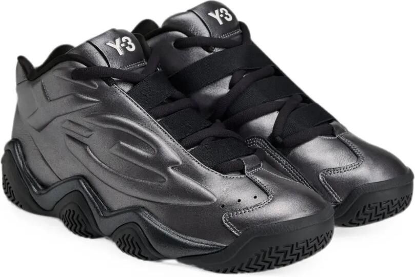 Y-3 Megaball sculpturale leren sneakers Zilver - Foto 5