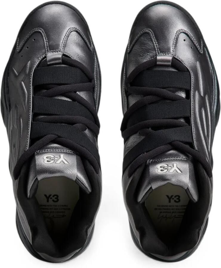 Y-3 Megaball sculpturale leren sneakers Zilver - Foto 3