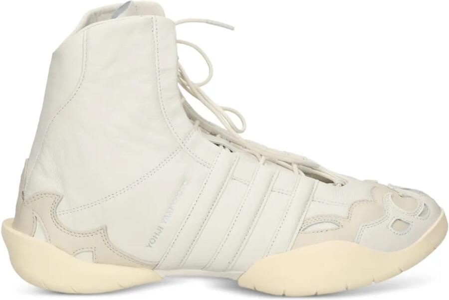 Y-3 Regu 2002 Hi leren high-top sneakers Wit