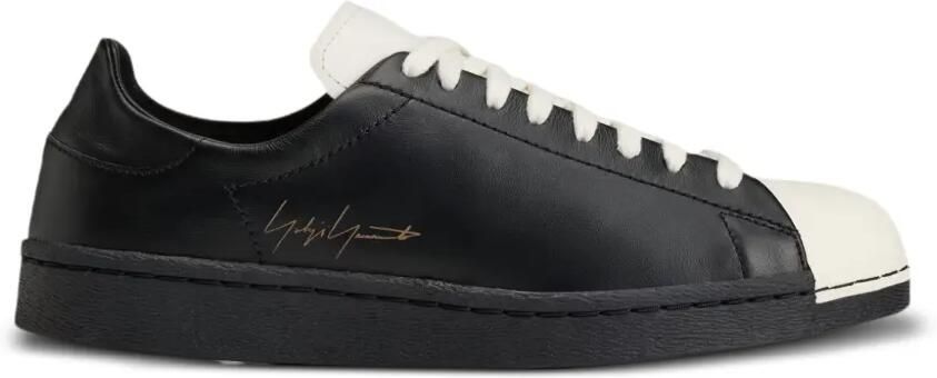 Y-3 Superstar leren sneakers met schelpen neus Zwart