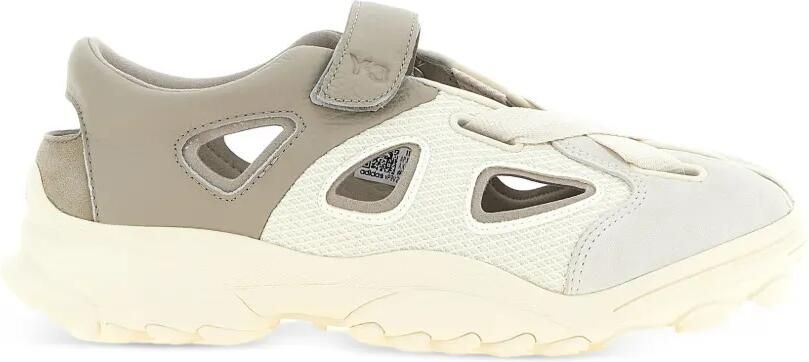Y-3 Uitgesneden sandalen met logo-reliëf Grijs