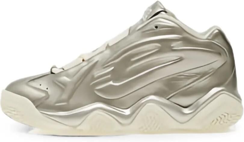 Y-3 x adidas Megaball sneakers met metallic-effect en logo-reliëf Zilver - Foto 4