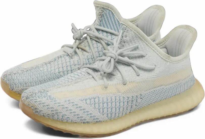 Adidas Yeezy x Adidas Boost 350 V2 Cloud White Blue Knit Fabric Low Top Sneakers Wit - Foto 4