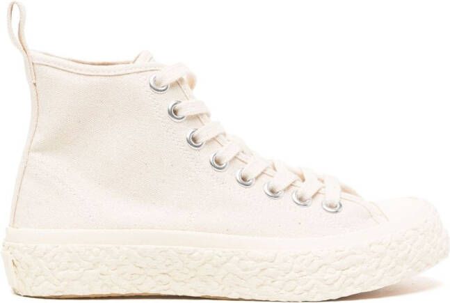 YMC Vulcanised high-top sneakers Beige