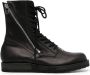 Yohji Yamamoto Combat boots met rits Zwart - Thumbnail 1