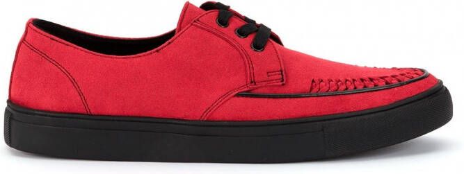 Yohji Yamamoto geweven teendetail sneakers Rood