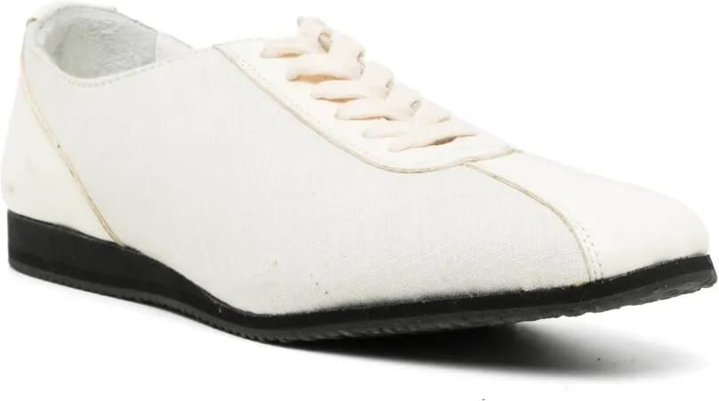 Yohji Yamamoto Asymmetrische derby schoenen Beige - Foto 3