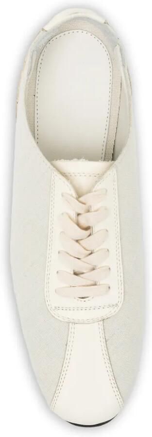 Yohji Yamamoto Asymmetrische derby schoenen Beige - Foto 4