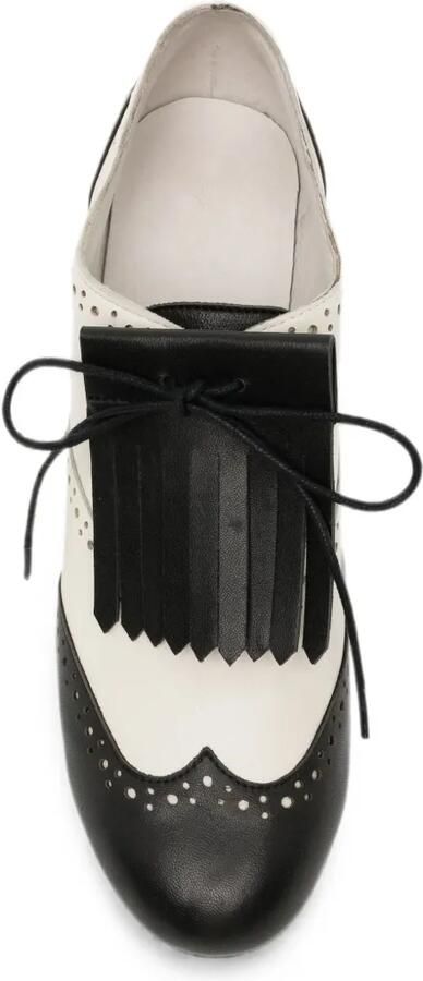 Yohji Yamamoto Brogue derby schoenen met franje Wit - Foto 3