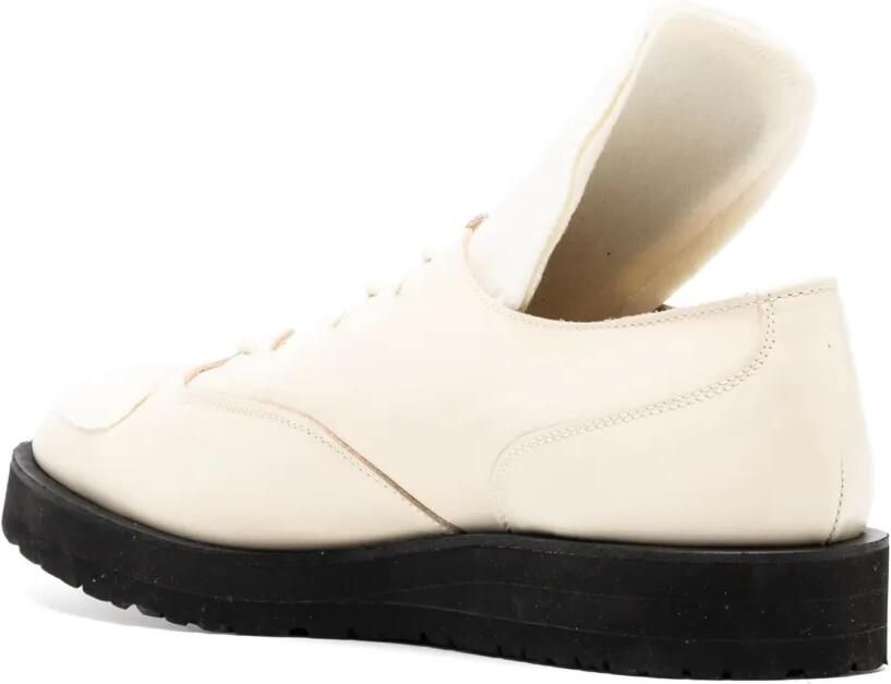 Yohji Yamamoto Leren Derby schoenen Beige - Foto 2