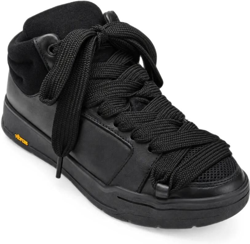 Yohji Yamamoto Leren sneakers Zwart