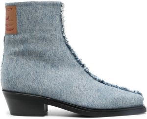 Y Project Denim enkellaarzen Blauw