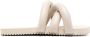 YUME Slippers met gekruiste bandjes Beige - Thumbnail 1