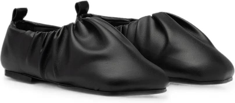 YUME Wrinkle Flat ballerina's Zwart - Foto 3