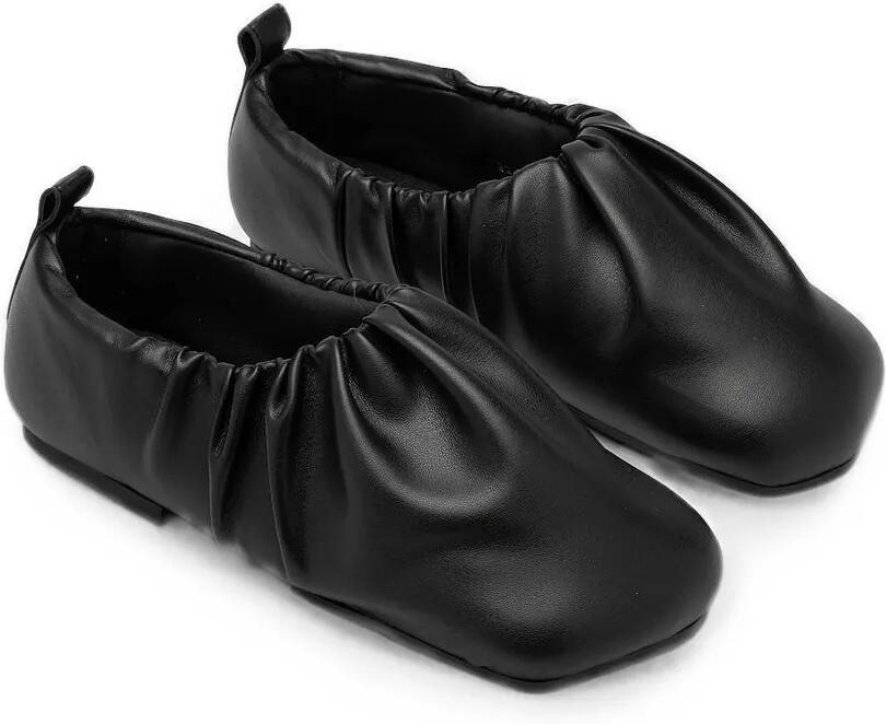 YUME Wrinkle Flat ballerina's Zwart - Foto 2