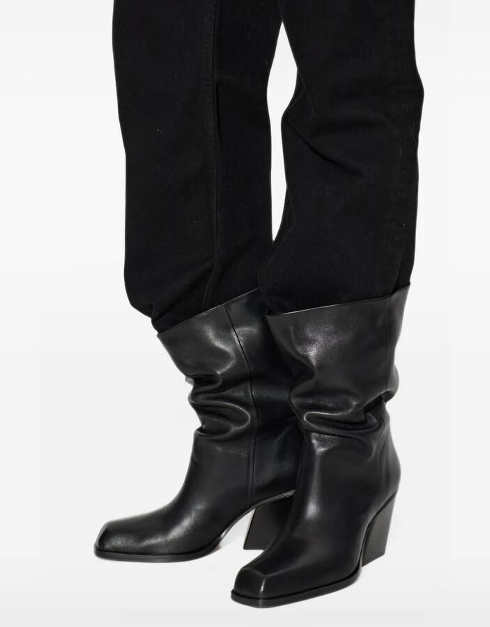 Yuzefi Delavar Slouch leather boots Zwart - Foto 3