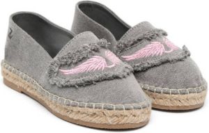 Zadig & Voltaire Kids Espadrilles met franje Grijs