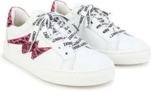 Zadig & Voltaire Kids Sneakers met luipaardprint Wit