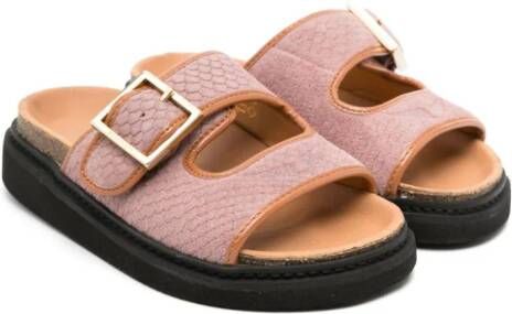 Zadig & Voltaire Kids Suède slippers Roze