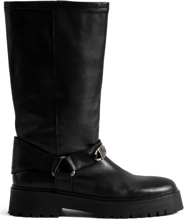 Zadig&Voltaire Angie leren bikerlaarzen Zwart