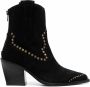 Zadig&Voltaire Cara cowboylaars van suède met studs - Thumbnail 2