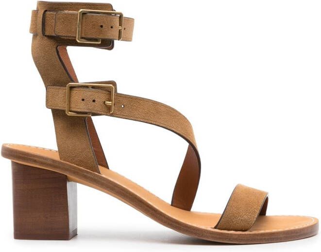 Zadig&Voltaire Cecilia Alpha leren sandalen Bruin